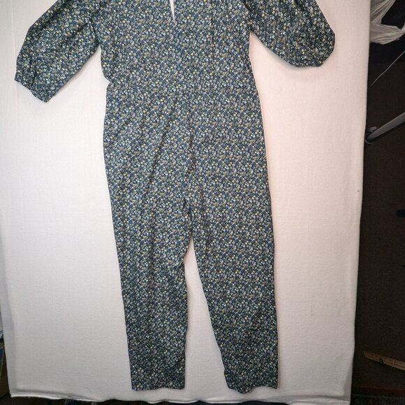 La Vie by Rebecca Taylor Chinon Floral Jumpsuit in Midnight Navy Size Large Rebe - Picture 11 of 16